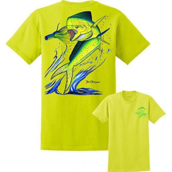 David Dunleavy DDM8004 Mahi Mahi Tee Safety Green - Size Medium