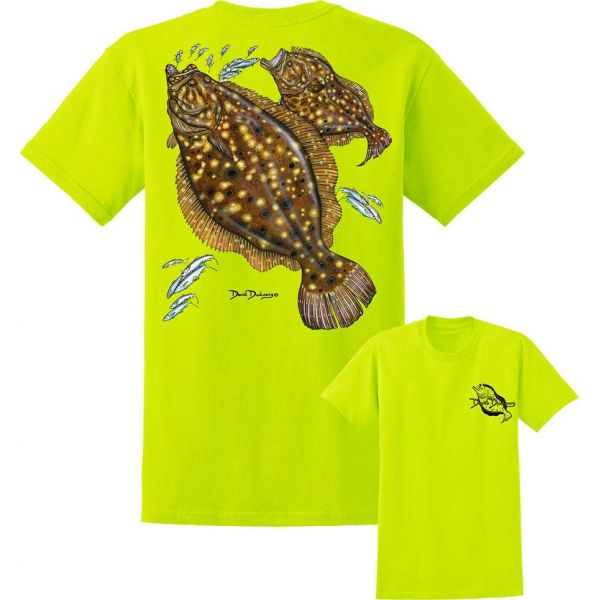 David Dunleavy DDM8015 Flounder Tee Safety Green - Medium