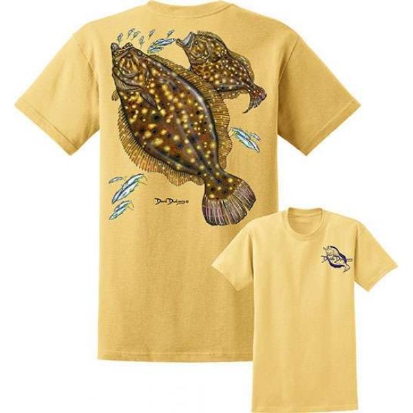 David Dunleavy DDM8015 Flounder Tee Yellow - Medium