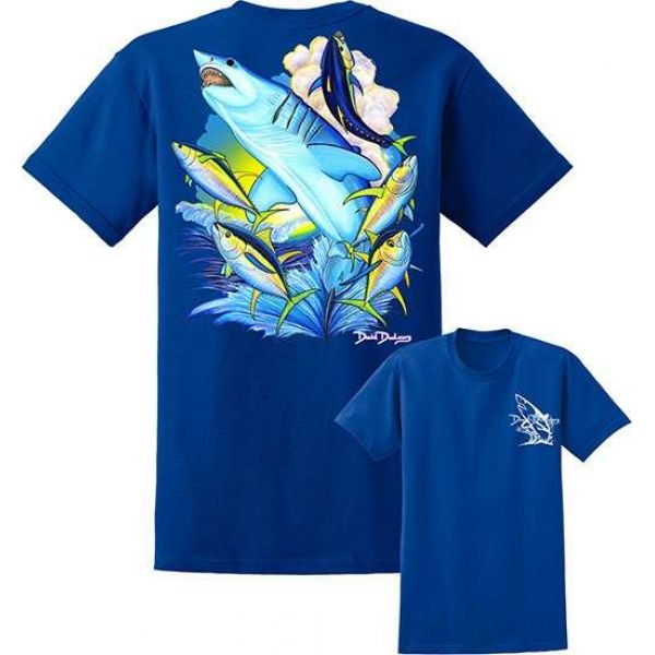 David Dunleavy DDM8022 Mako Shark Tee Royal Blue - Medium