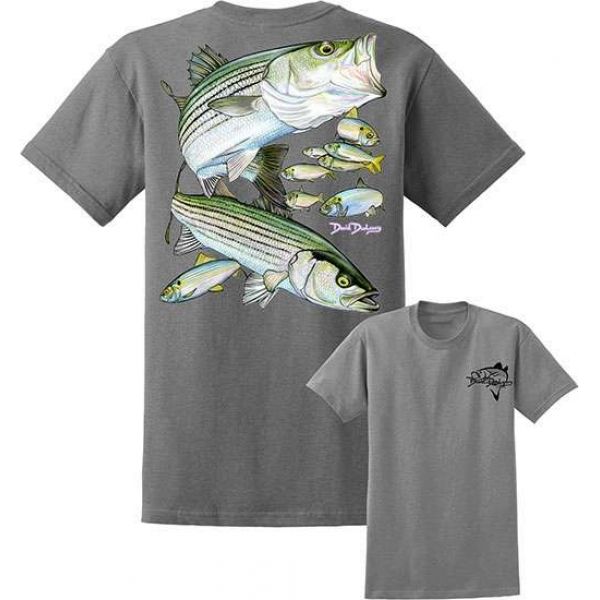 David Dunleavy DDM8023 Striped Bass Tee Athletic Heather - Large