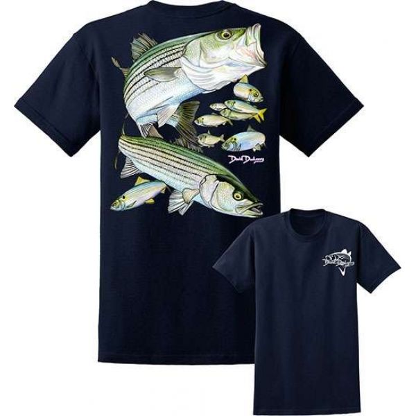 David Dunleavy DDM8023 Striped Bass Tee Navy - Medium