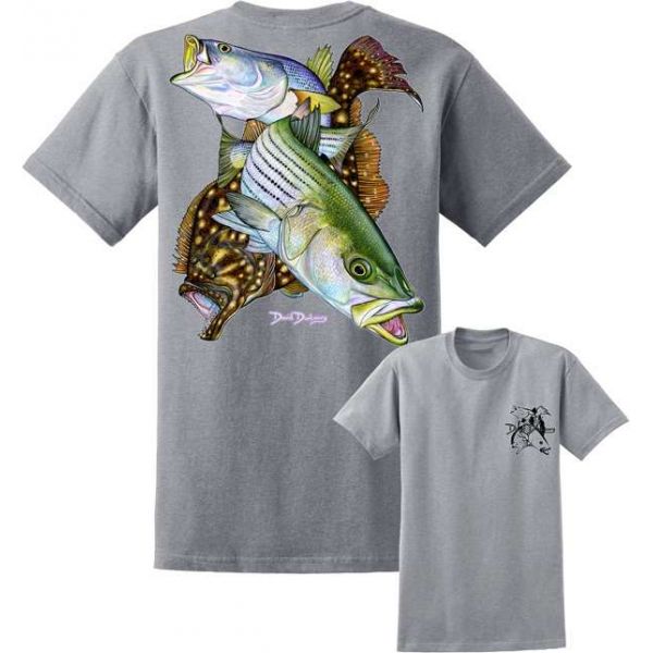 David Dunleavy DDM8024 Inshore Slam SS T-Shirt - Silver - Medium