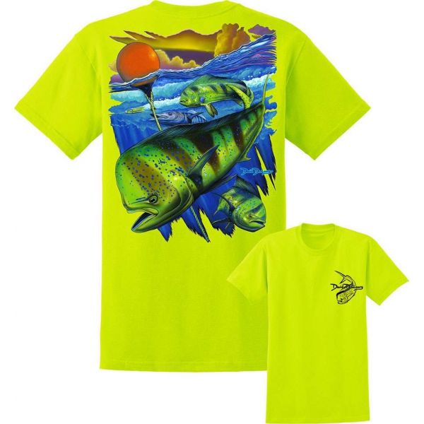 David Dunleavy Mahi Pot Life SS T-Shirt - Safety Green - Medium