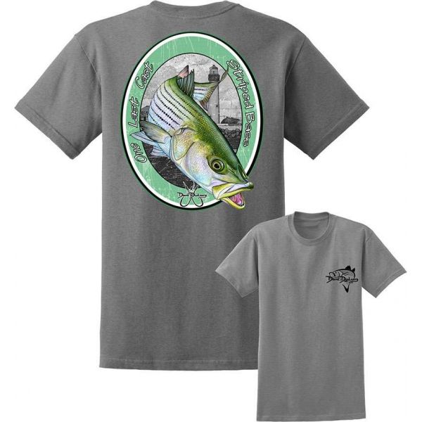 David Dunleavy DDM8043 Last Cast Striper Tee - Heather - Size Large