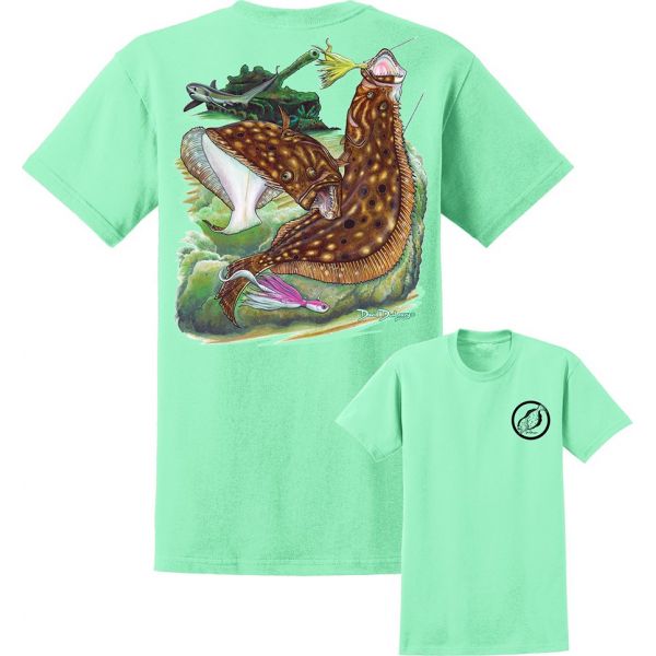 David Dunleavy Flounder Reef T-Shirt - Mint - 2XL