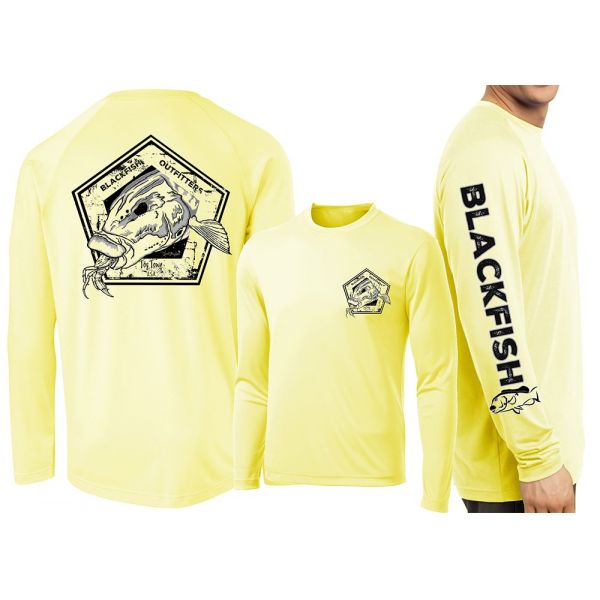 David Dunleavy Blackfish Outfitters LS Performance Shirt - Yellow - 2XL