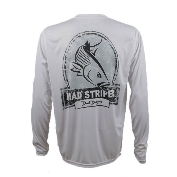 David Dunleavy Mad Striper LS Performance Shirt - White - 2XL