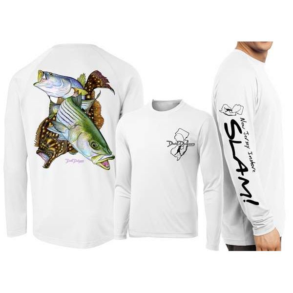 David Dunleavy DMW8025 NJ Slam L/S Shirt - White 2XL, X2XL - 2XL