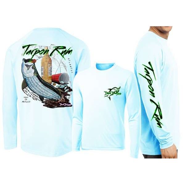 David Dunleavy Tarpon Rum Florida L/S - Arctic Blue - Small