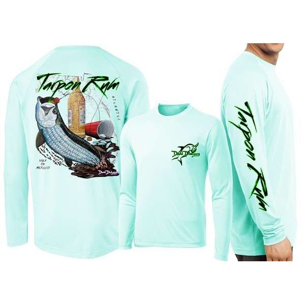 David Dunleavy Tarpon Rum Florida L/S Tee - Seagrass - Small