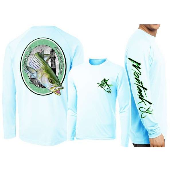 David Dunleavy Montauk Striped Bass L/S - Arctic Blue - 3XL