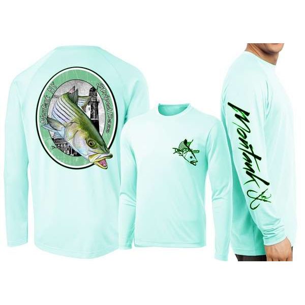 David Dunleavy Montauk Striped Bass L/S Tee - Seagrass - 3XL