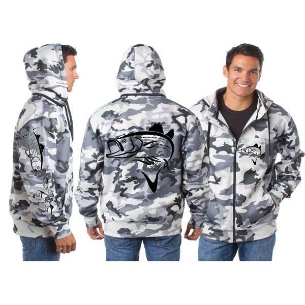 David Dunleavy EXP80-6008 Striper Deco Hoody - Snow Camo - Size Medium