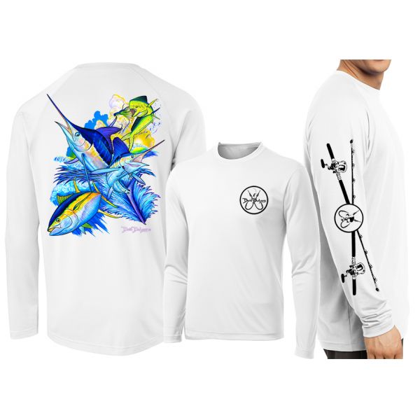 David Dunleavy Off Shore Slam Long Sleeve Shirt - White