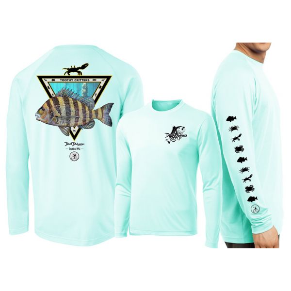 David Dunleavy Sheepshead Toothy Critter Shirt - Seagrass