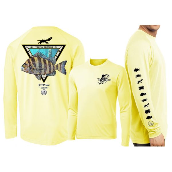 David Dunleavy Sheepshead Toothy Critter Shirt - Yellow - 3XL