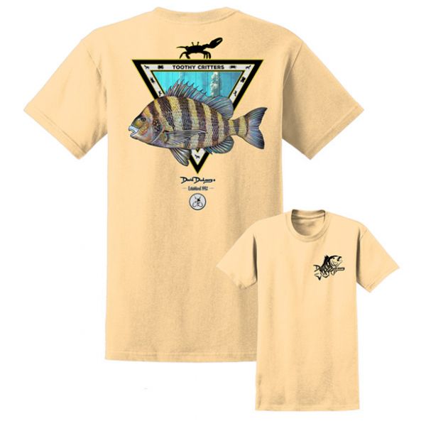 David Dunleavy Sheepshead Toothy Critters T-Shirt - Vegas Gold - 2XL