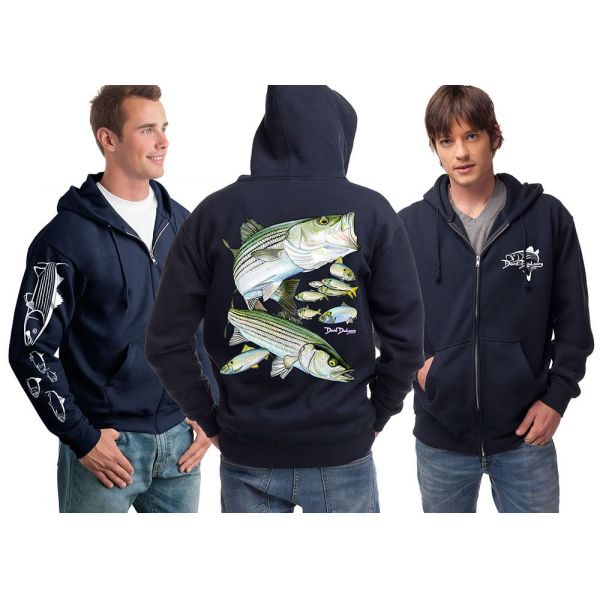 David Dunleavy Striped Bass Zip Hoodie - 2XL