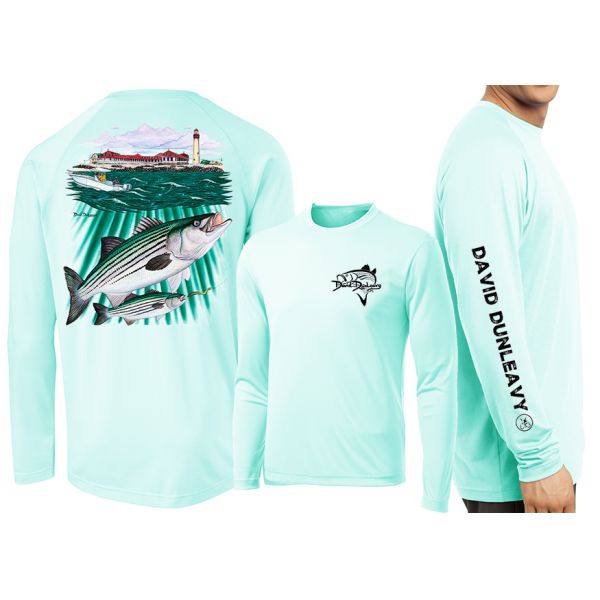 David Dunleavy Striper/Lighthouse Long Sleeve Shirt - Seagrass - Large