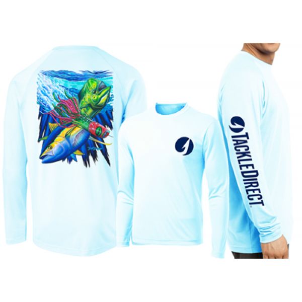 David Dunleavy TD Mahi, Tuna, LS Shirt Arctic Blue 2XL