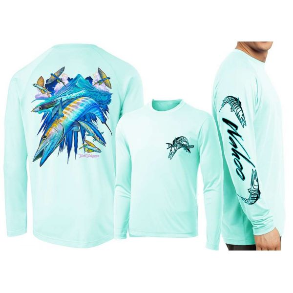 David Dunleavy Wahoo L/S T-Shirt - Seagrass - Large