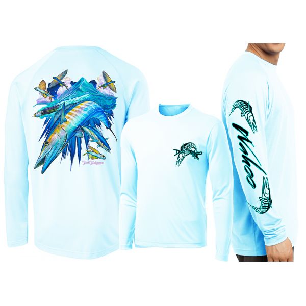 David Dunleavy DMW8047 Wahoo Long Sleeve Performance T-Shirts