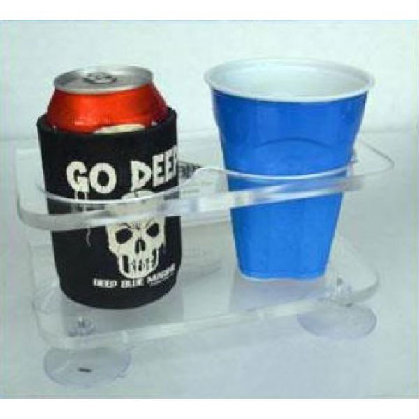 Deep Blue ACR-2 Clear Acrylic Double Drink Holder