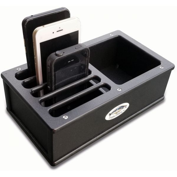 Deep Blue Cell Phone Storage Box - Black