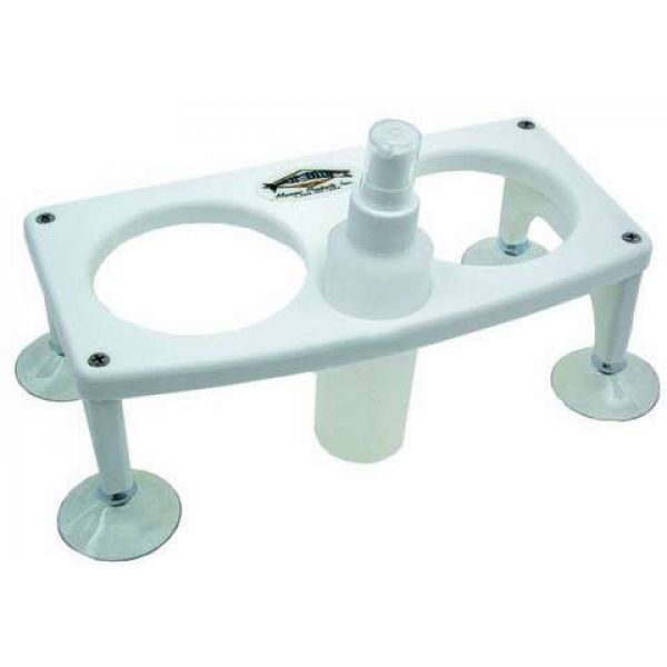 Deep Blue DDH-1 Polymer Double Drink Holder - White