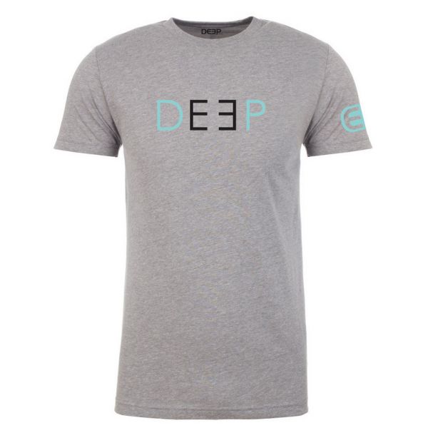 Deep Ocean Block T-Shirt - Heather Grey - 2XL