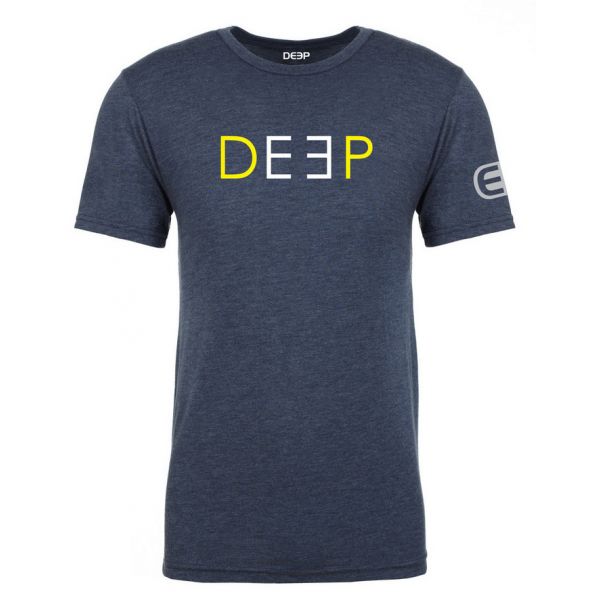 Deep Ocean Block T-Shirt - Heather Navy - 2XL