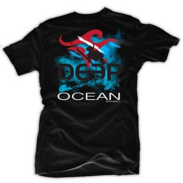 Deep Ocean DP Fathom T-Shirt Black - Size Medium