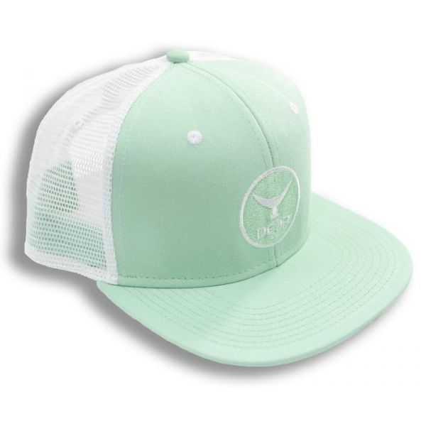 Deep Ocean Flat Brim Tuna Tail Trucker Hat - Seafoam