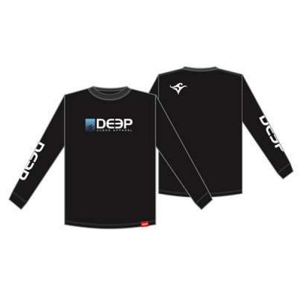 Deep Ocean Long Sleeve T-Shirt Black - Size Medium