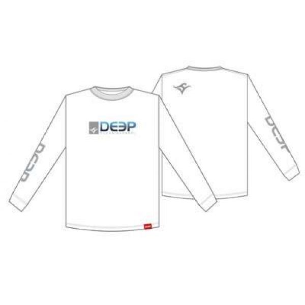 Deep Ocean Long Sleeve T-Shirt White - Size Medium