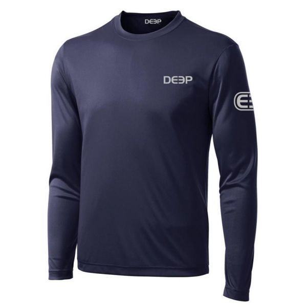 Deep Ocean Performance Long Sleeve Shirt - Navy/Grey - 2XL