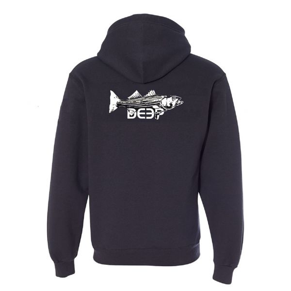 Deep Ocean Striper Hooded Sweatshirt - L