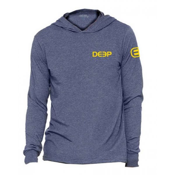 Deep Ocean Triblend Performance Hoodie - Heather Navy 2XL