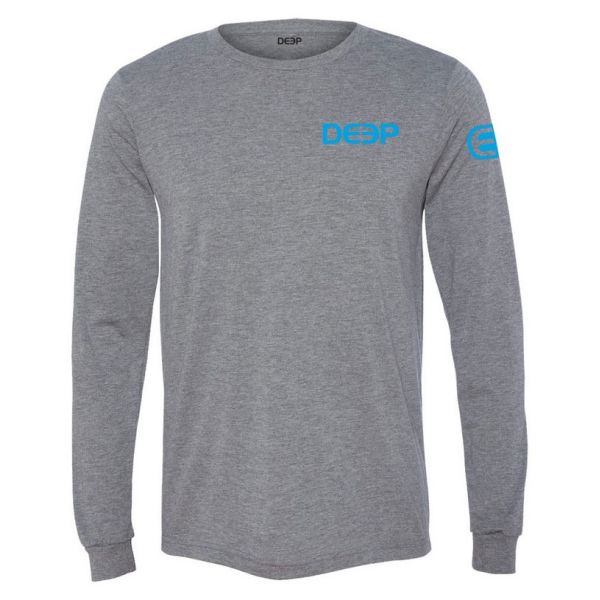 Deep Ocean Triblend Performance Long Sleeve Shirt - Grey 2XL