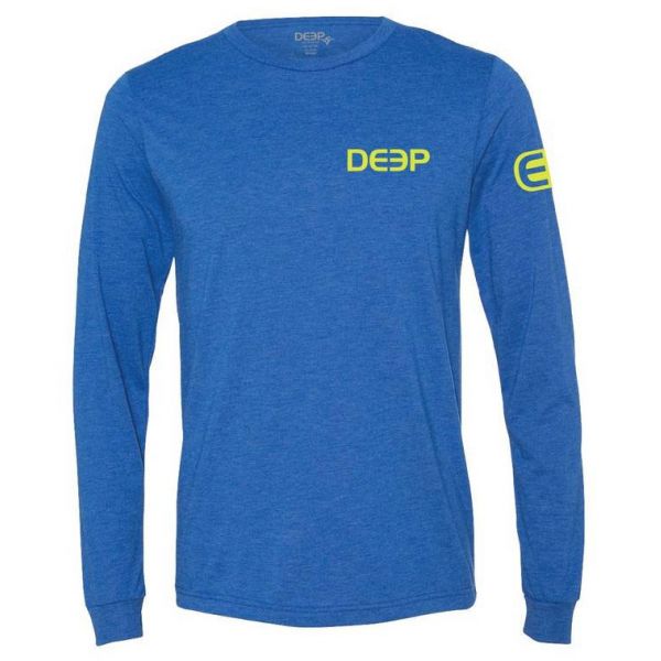 Deep Ocean Triblend Performance Long Sleeve Shirt - Royal 2XL