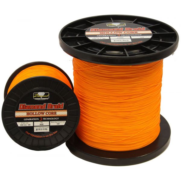 Diamond Braid Gen 3 Orange Hollow Core - 1500yds