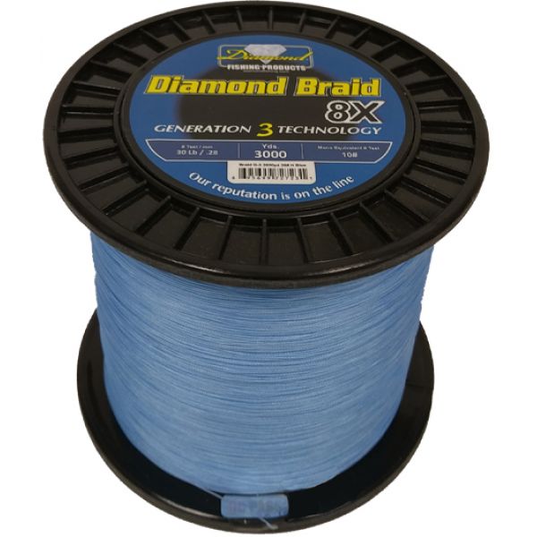 Diamond Braid Generation III 8X Braided Line - Blue - 100lb - 3000yd