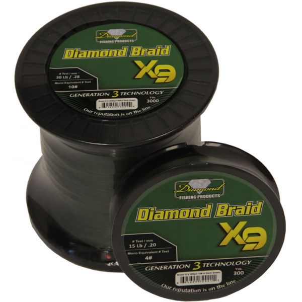 Diamond Braid Generation III X9 Braided Line - Green - 10lb - 3000yd