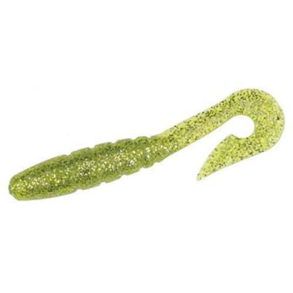 DOA C.A.L. Curl Tails 318 Chartreuse/Silver Glitter