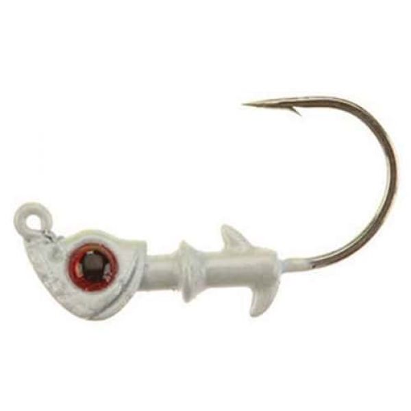 DOA C.A.L. Jig Heads 1oz 3 Pack 421 White-Red Eye