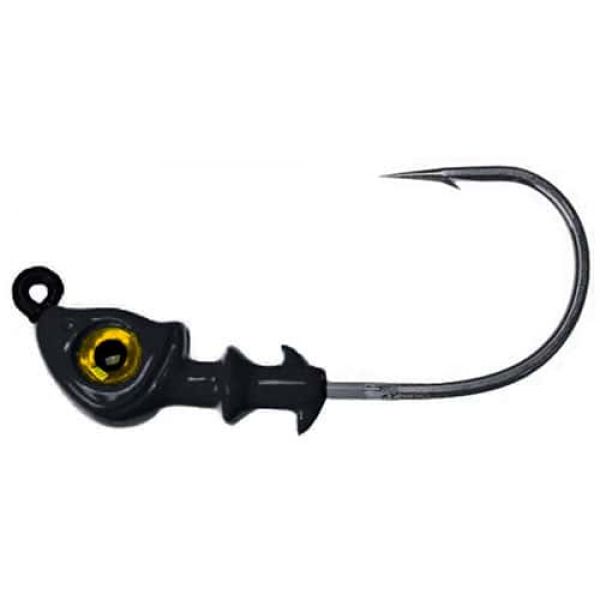 DOA C.A.L. Jig Heads 1oz 3 Pack 423 Black-Gold Eye