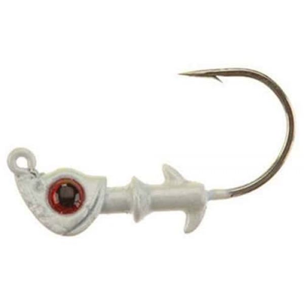 DOA C.A.L. Jig Heads 1/16oz 3 Pack 421 White-Red Eye