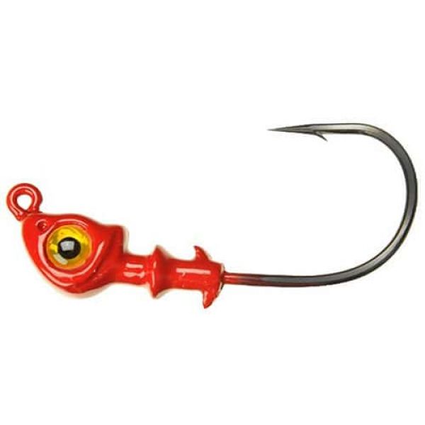 DOA C.A.L. Jig Heads 1/16oz 3 Pack 424 Red-Gold Eye