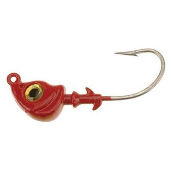 DOA C.A.L. Jig Heads Long Shank 1/2oz 3 Pack 424 Red-Gold Eye